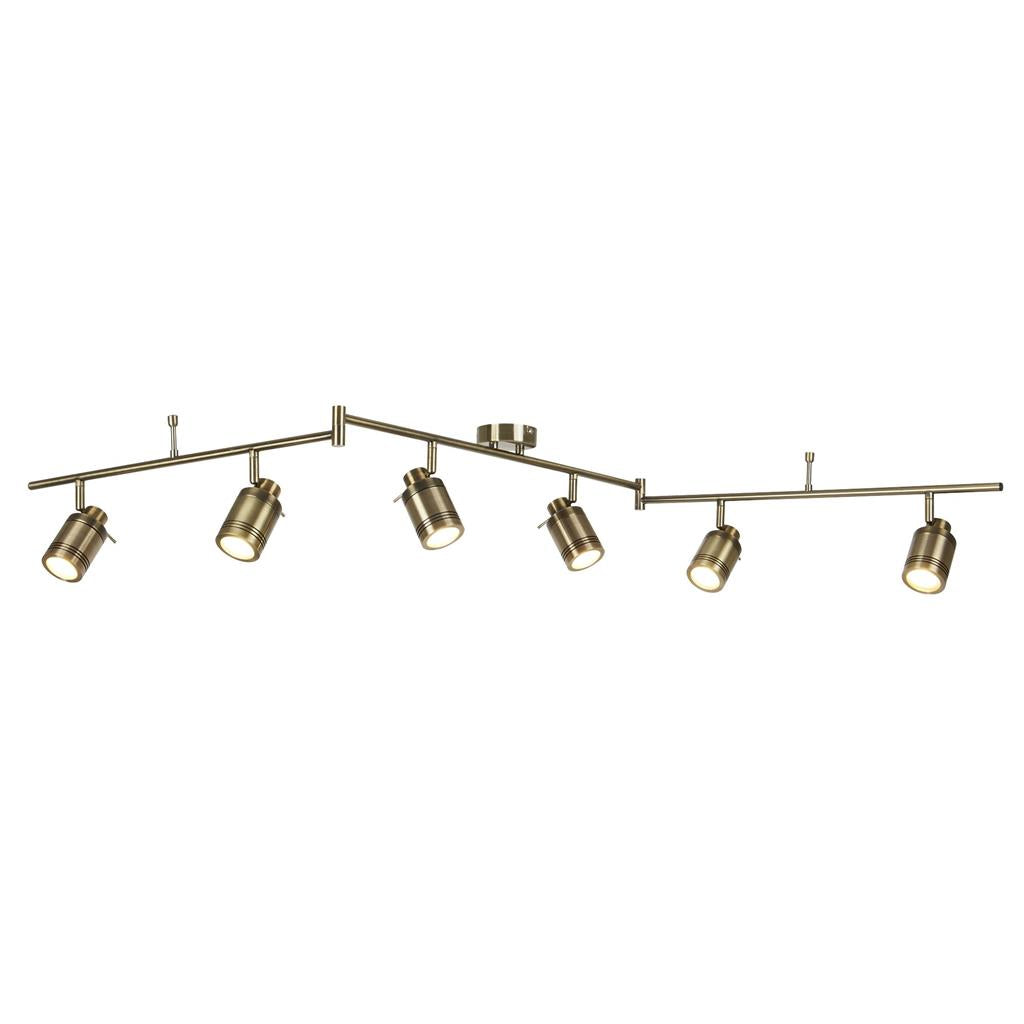 Samson 6Lt Split Bar Spotlight IP44 - Satin Silver
