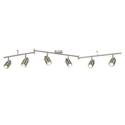 Samson 6Lt Split Bar Spotlight IP44 - Satin Silver