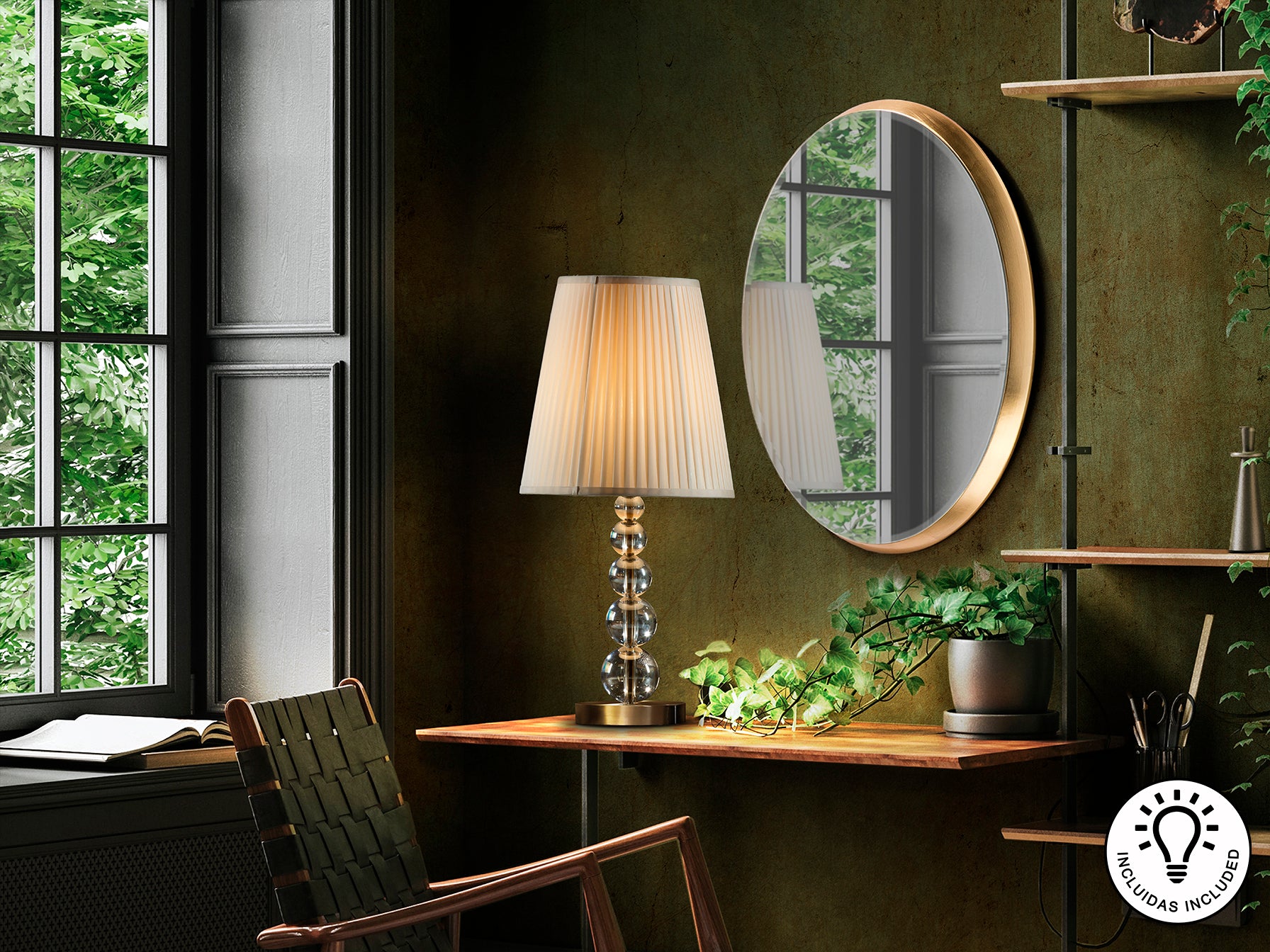 Mercury Small/Large  Table Lamp- Champagne Finish