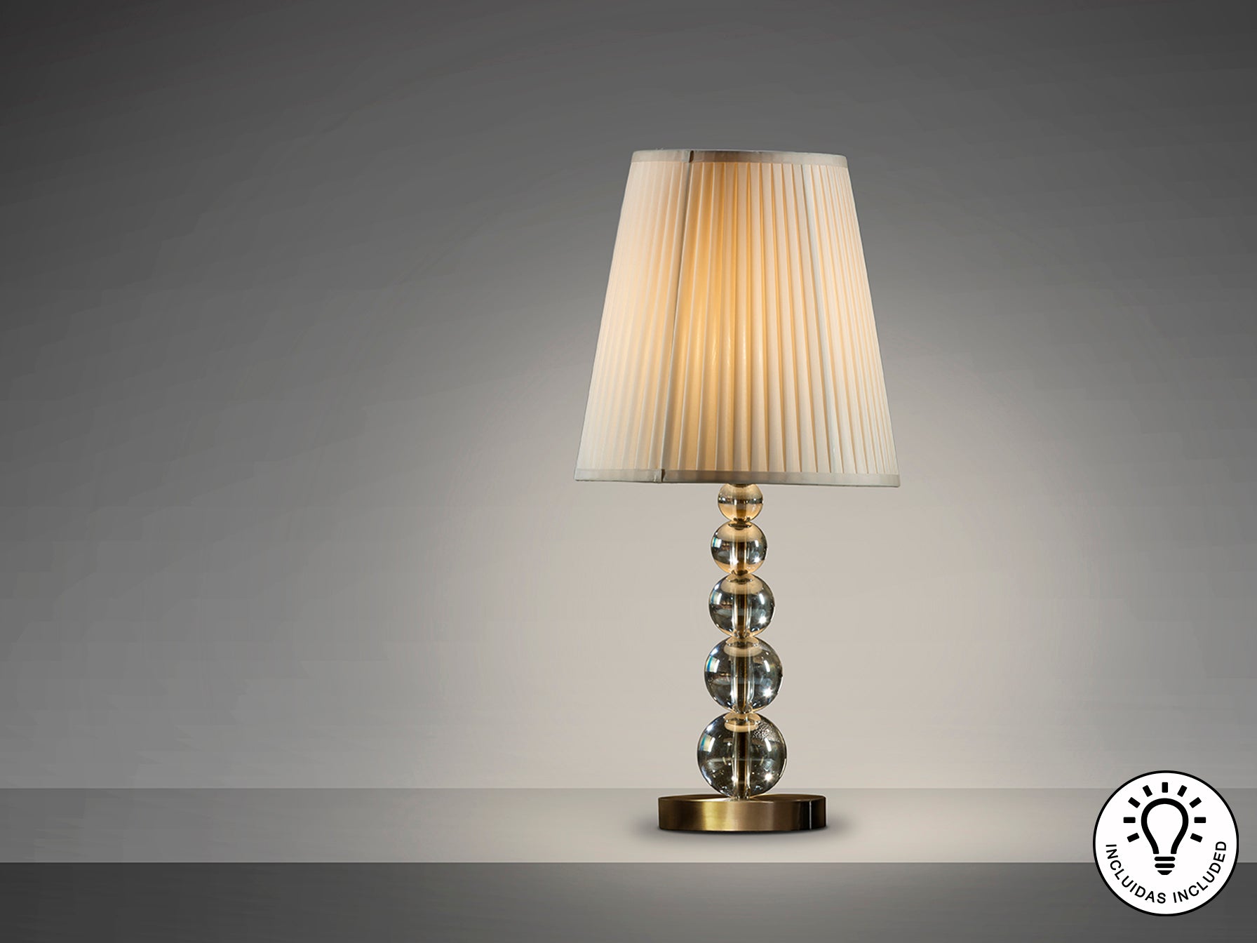 Mercury Small/Large  Table Lamp- Champagne Finish