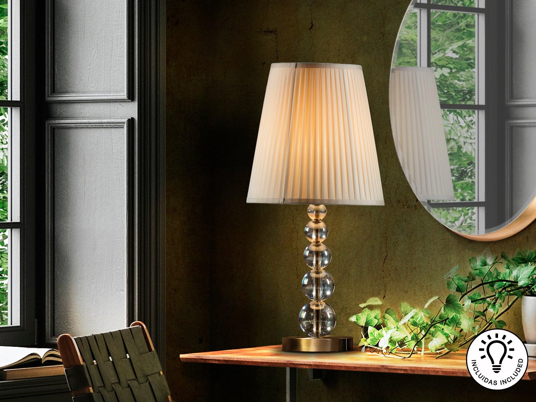 Mercury Small/Large  Table Lamp- Champagne Finish