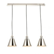 Drummond 3Lt Linear Pendant - Bright Nickel