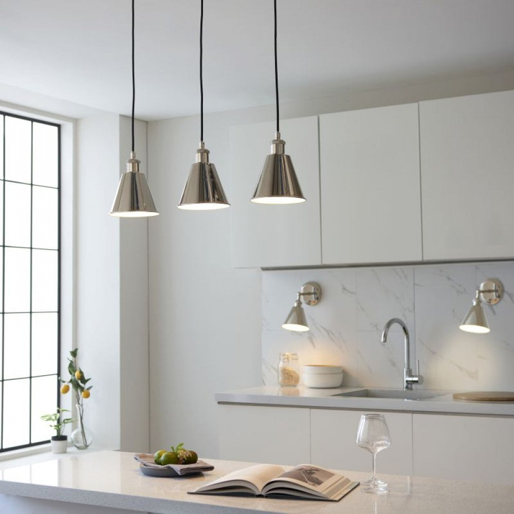 Drummond 3Lt Linear Pendant - Bright Nickel