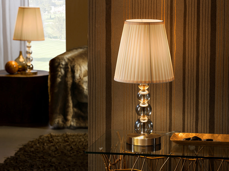 Mercury Small/Large  Table Lamp- Champagne Finish