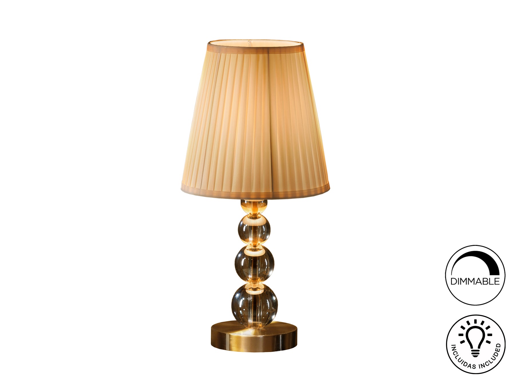Mercury Small/Large  Table Lamp- Champagne Finish
