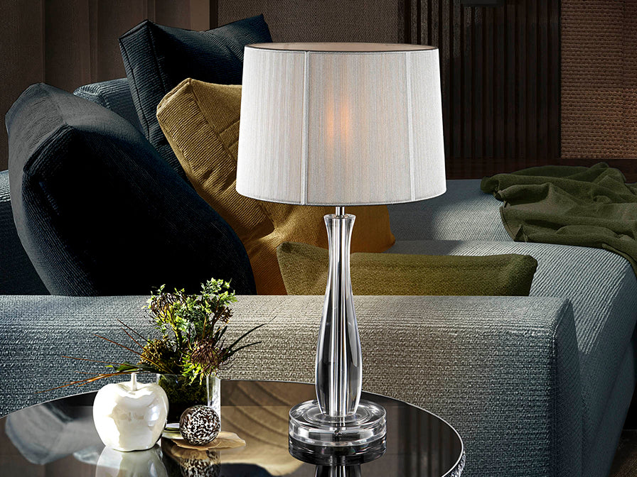 Lin Clear Table Lamp W/Shade