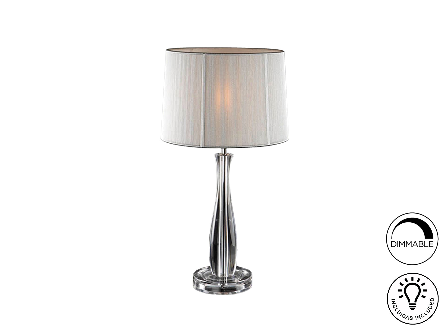 Lin Clear Table Lamp W/Shade