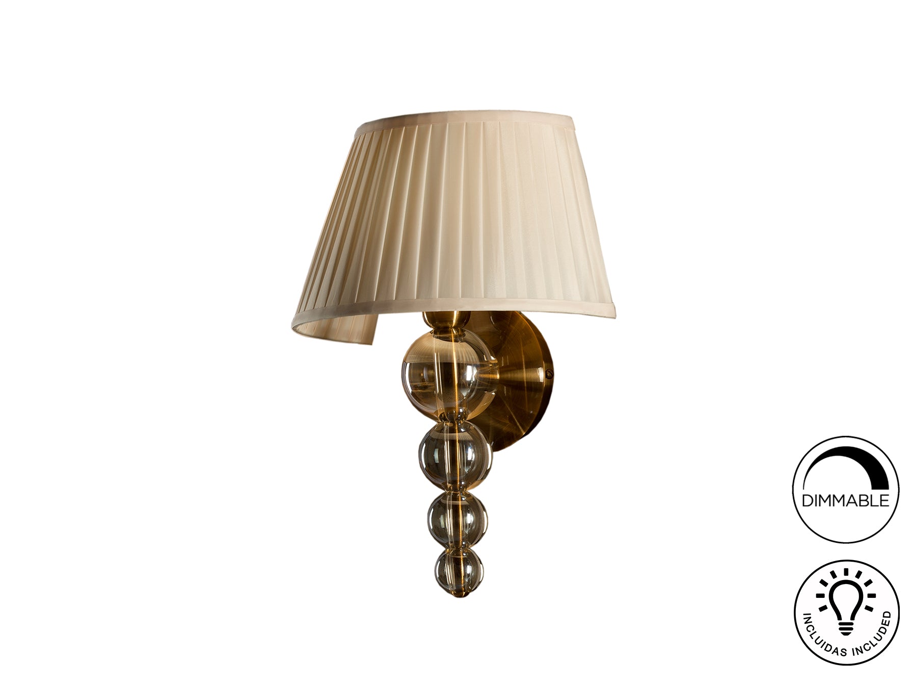 Mercury Champagne Wall Light