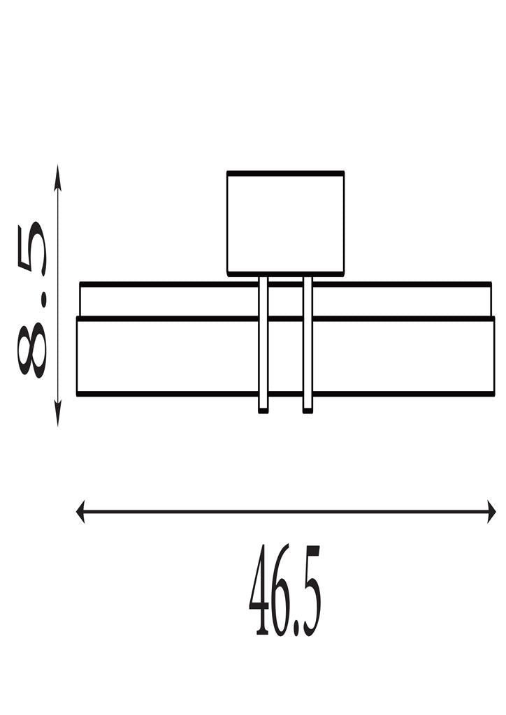 Parma LED Bathroom Over Mirror Light- Satin Brass/ Black Finish