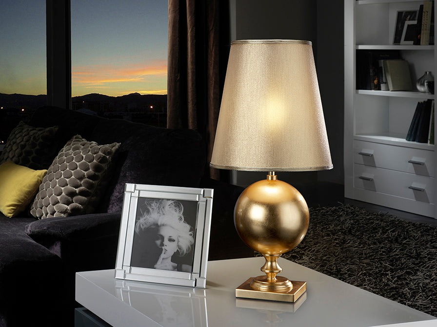 Terra Table Lamp- Gold Leaves Finish