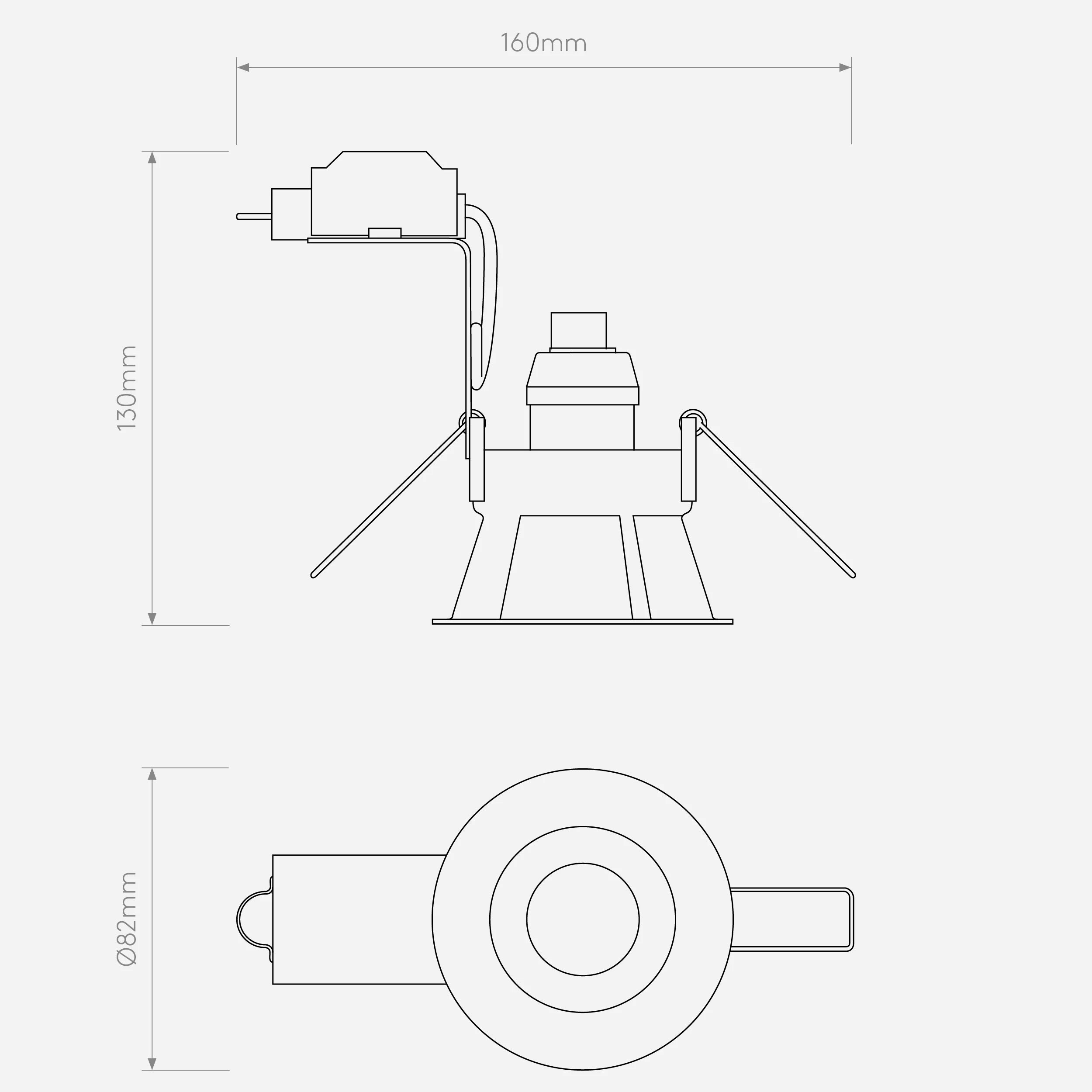 Minima Fixed Downlight - Black/White