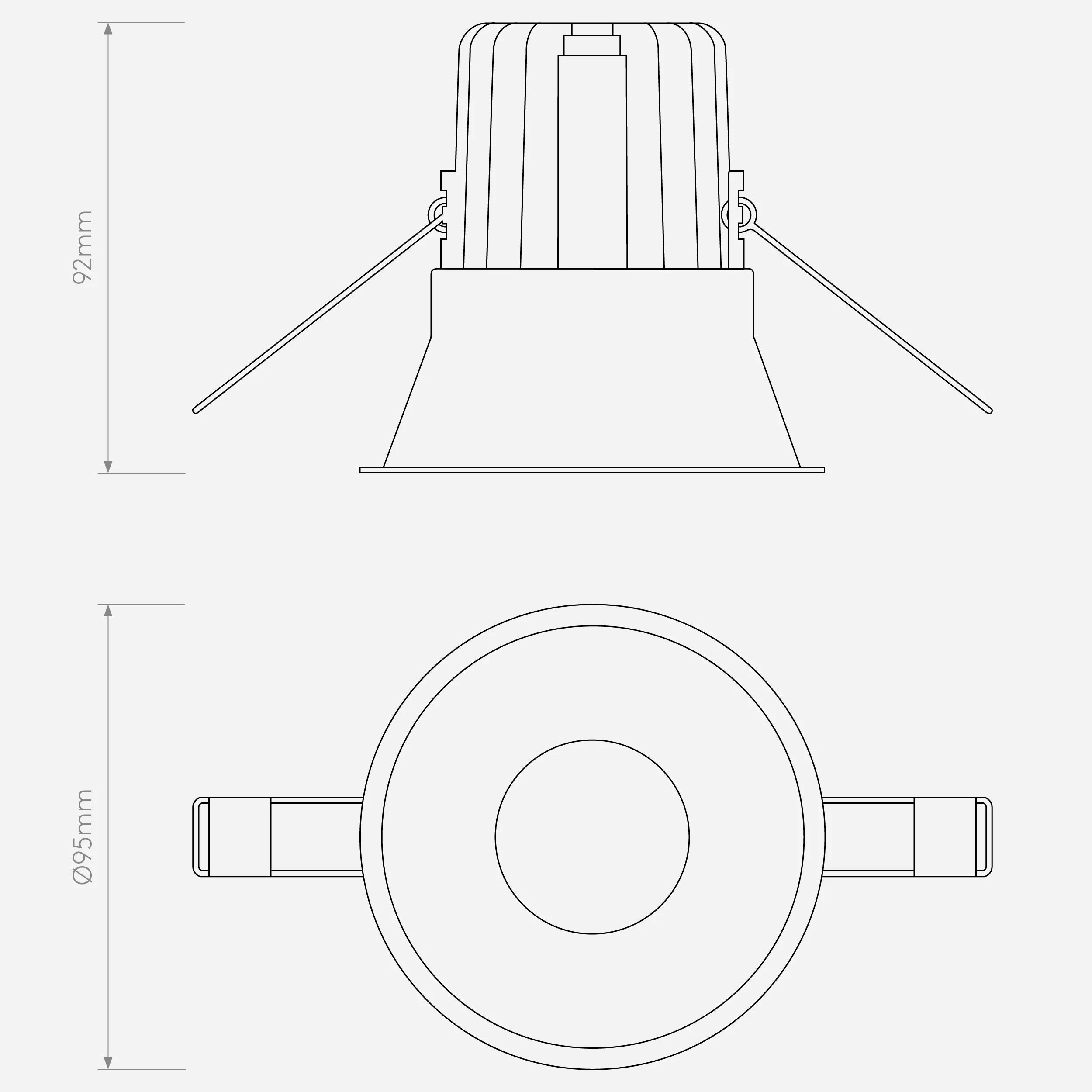 Minima Fixed LED IP65 Downlight - White