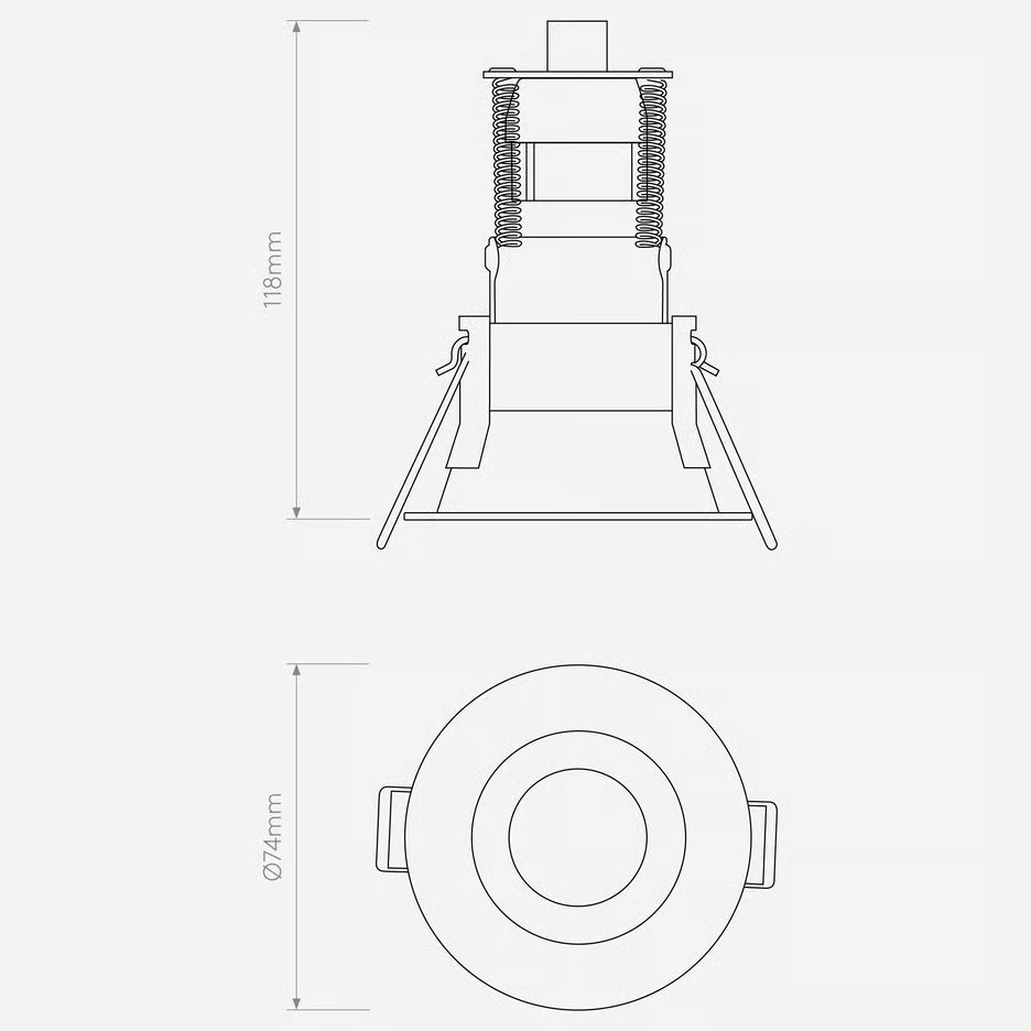 Minima Mini Downlight- White/ Black Finish