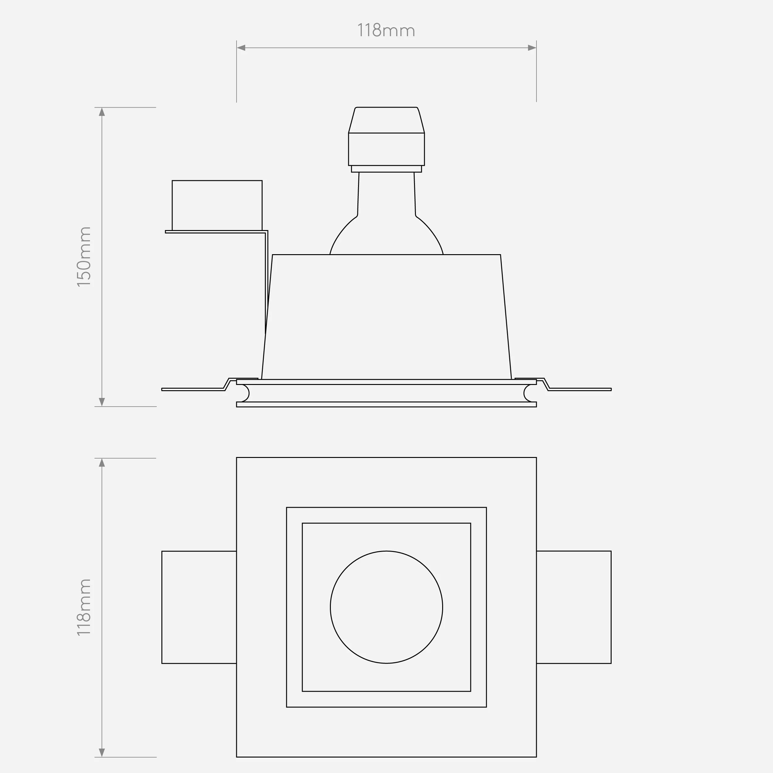 Blanco Fixed Plaster In - Round/Square