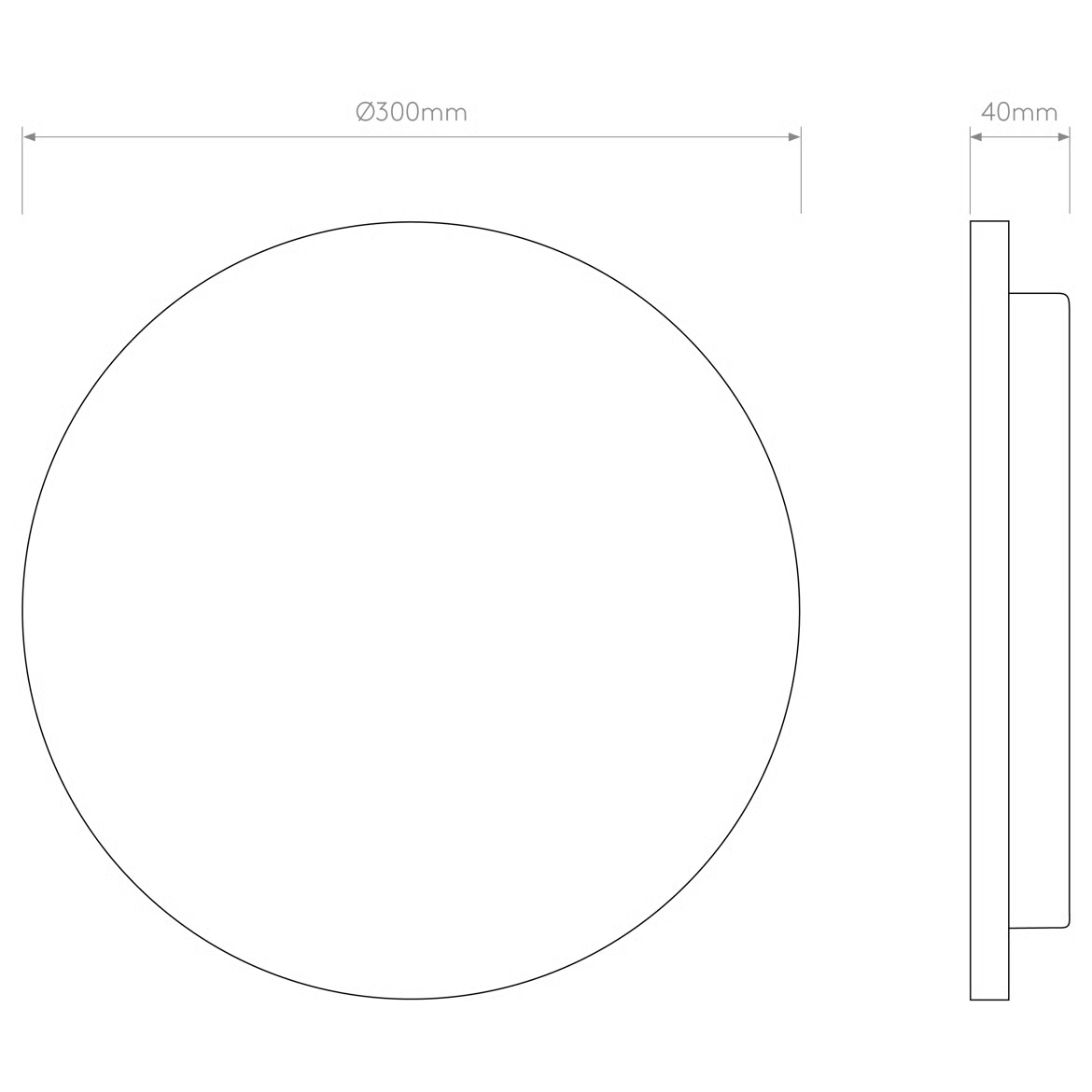 Eclipse RoundMatt Concrete/Plaster- Finish Wall Light