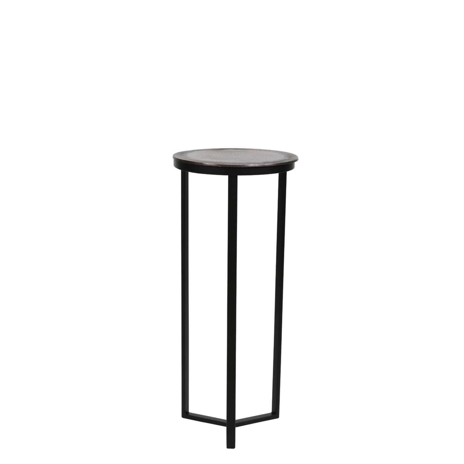 Retiro Medium Pillar Side Tables - Antique Copper Finish
