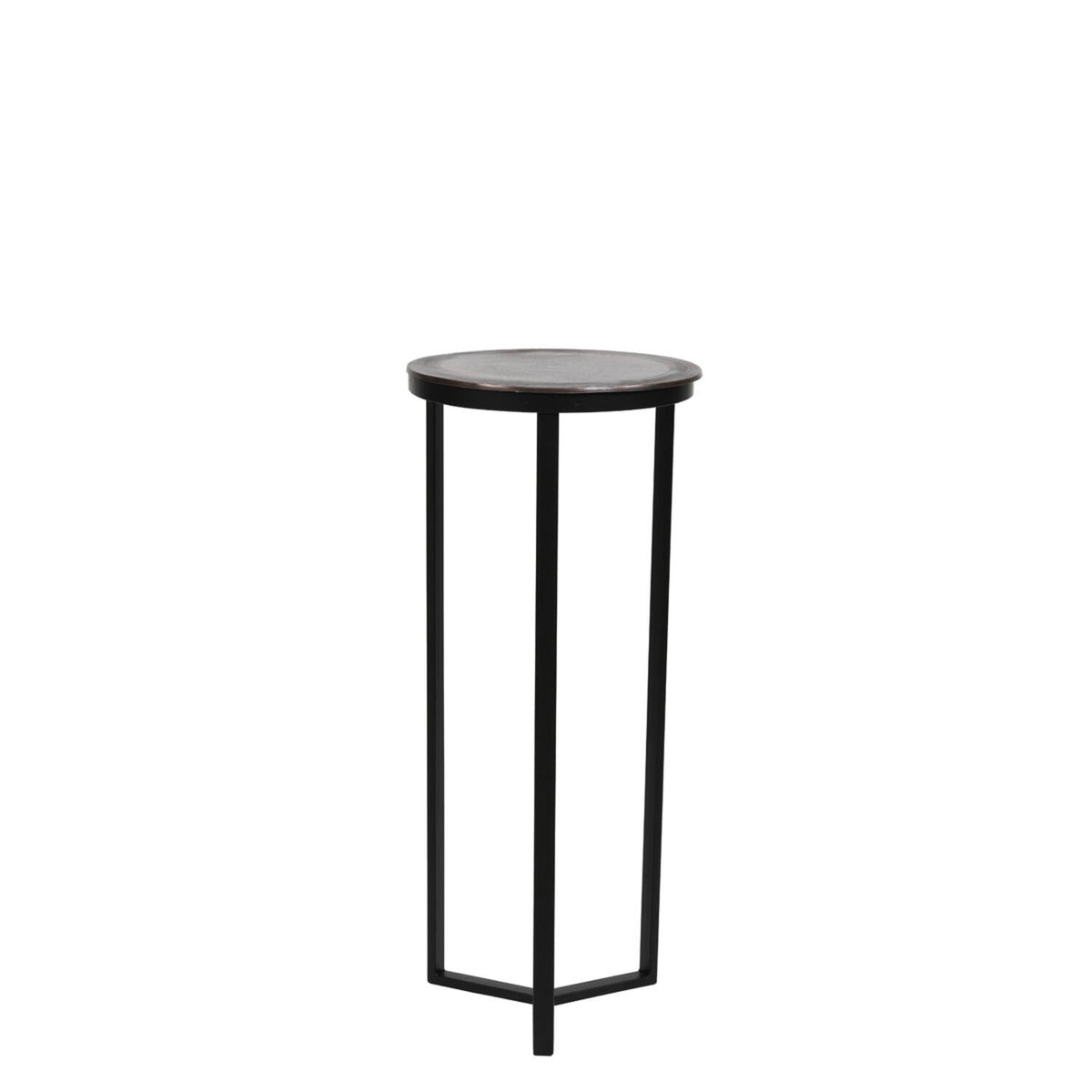 Retiro Medium Pillar Side Tables - Antique Copper Finish