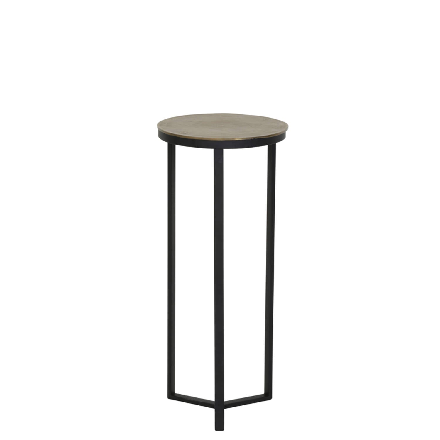 Retiro Medium Pillar Side Tables - Antique Bronze Finish