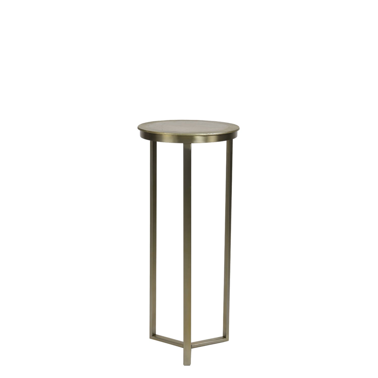 Retiro Medium Pillar Side Tables - Light Gold Finish