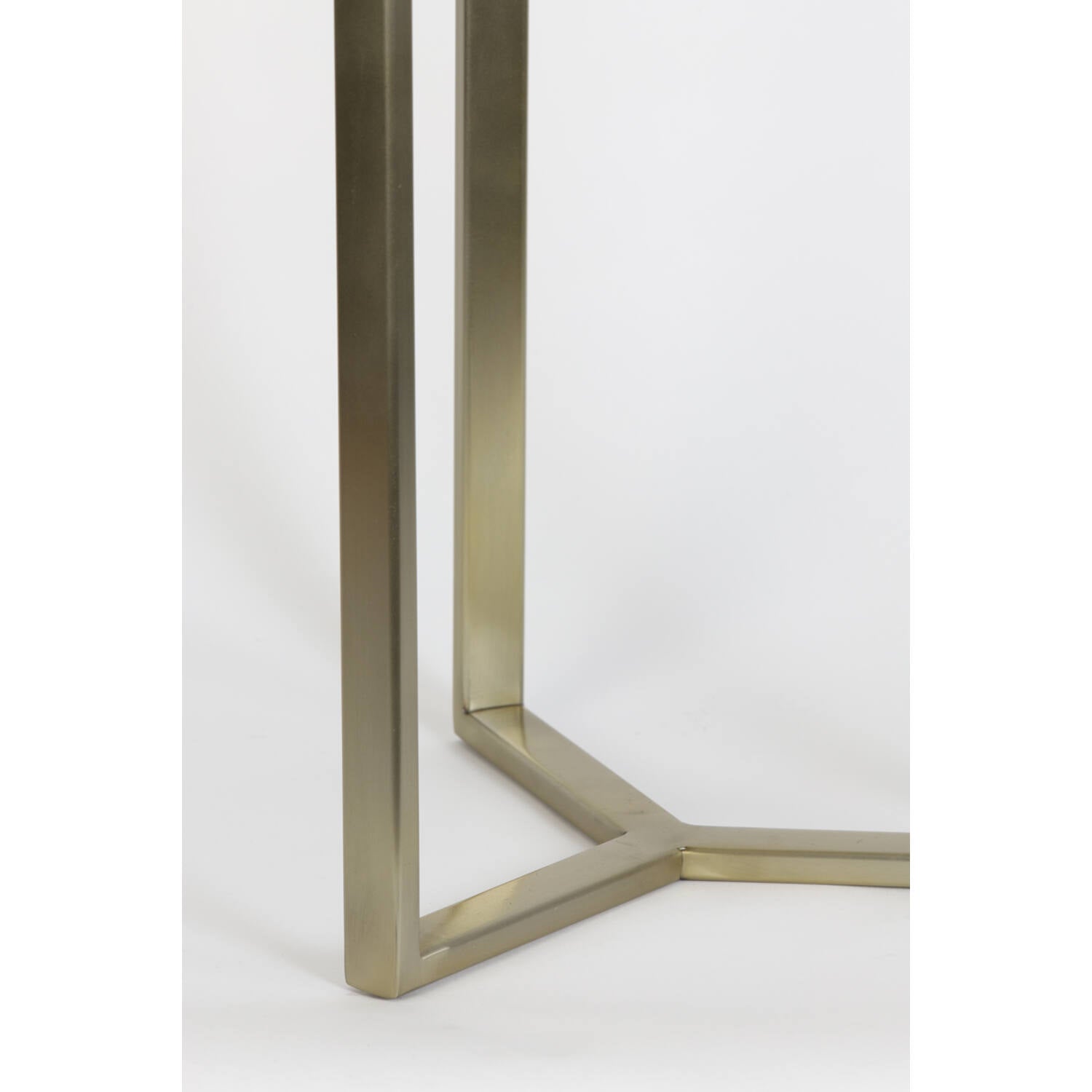 Retiro Medium Pillar Side Tables - Light Gold Finish