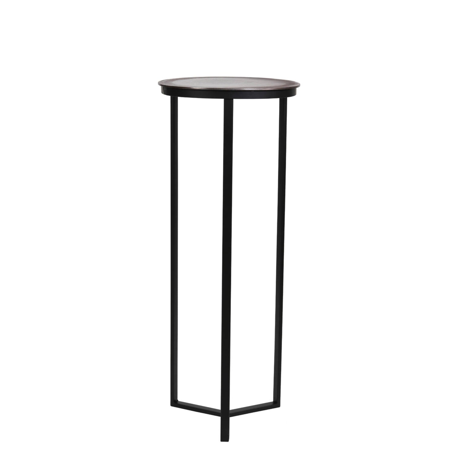 Retiro Large Pillar Side Tables - Antique Copper Finish