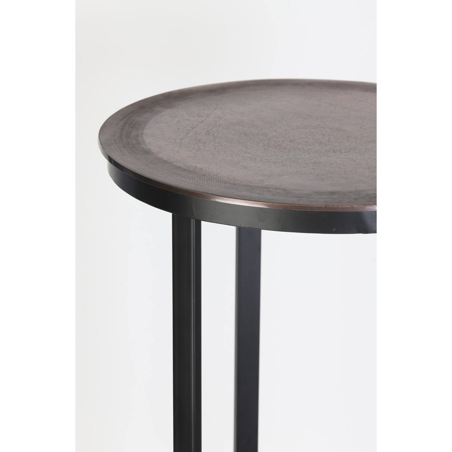 Retiro Large Pillar Side Tables - Antique Copper Finish