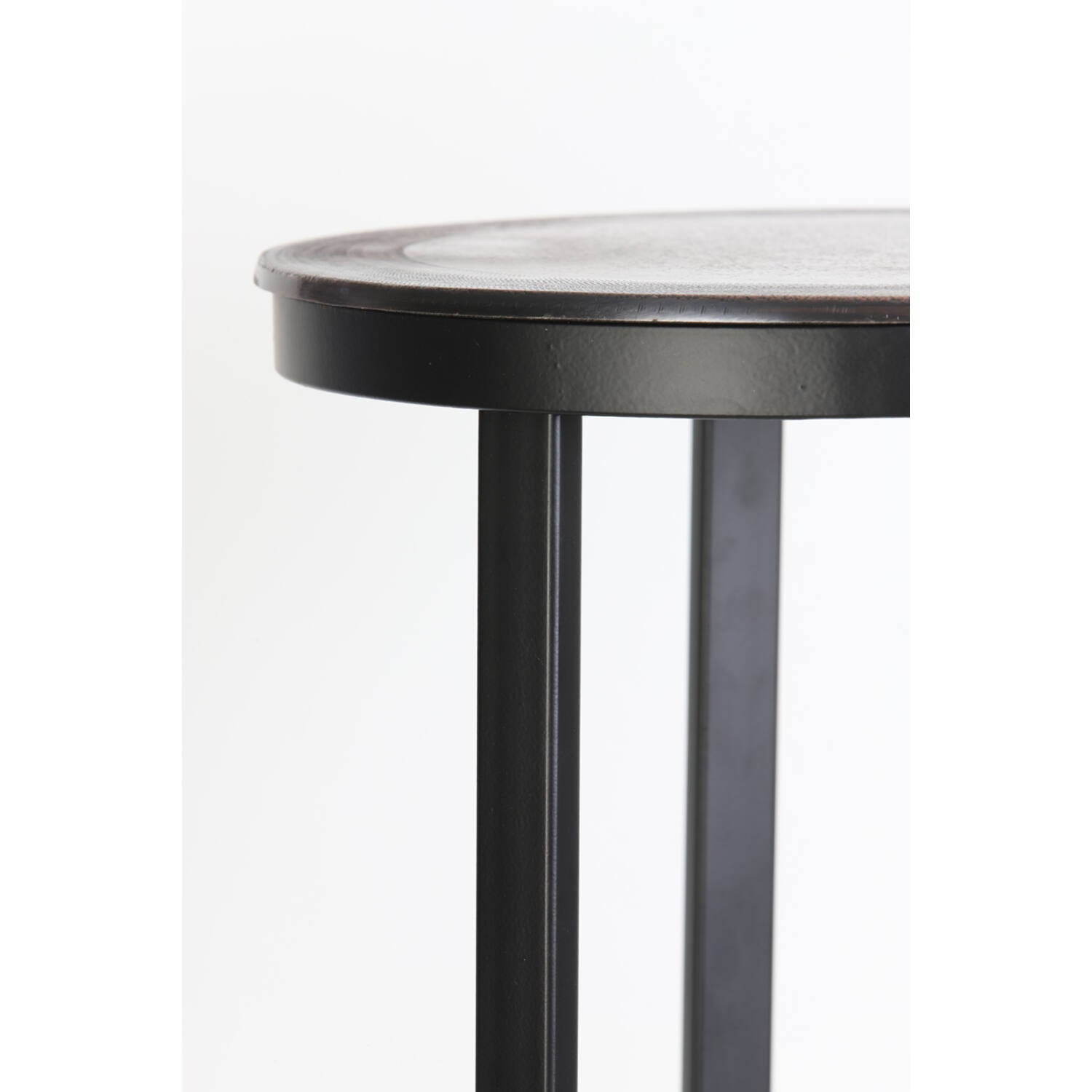 Retiro Large Pillar Side Tables - Antique Copper Finish