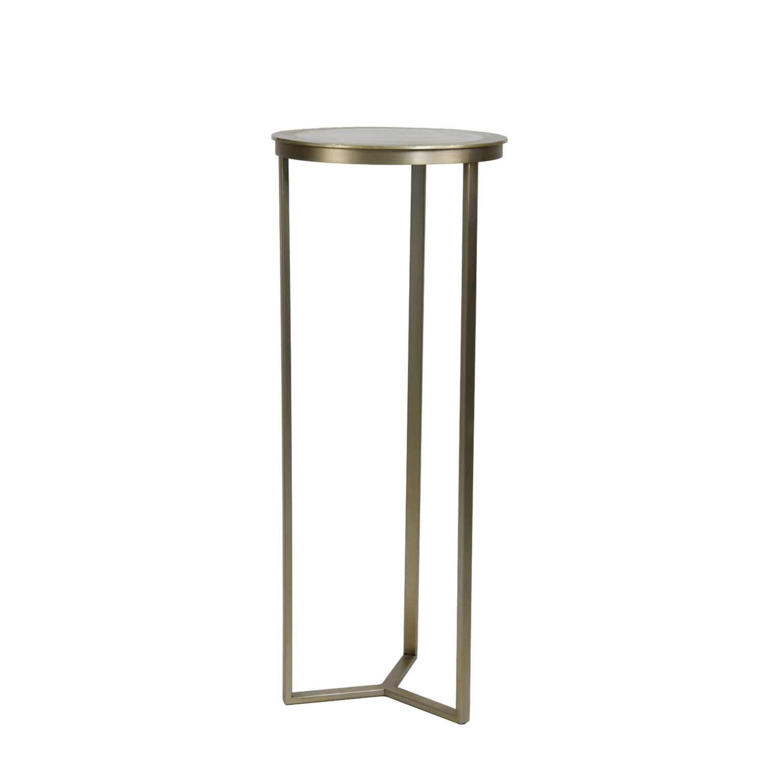 Retiro Large Pillar Side Tables - Light Gold Finish
