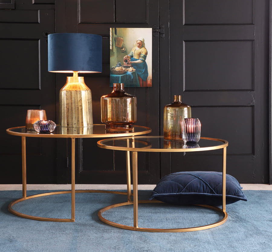 Duarte Coffee Table - Clear Glass & Gold Finish