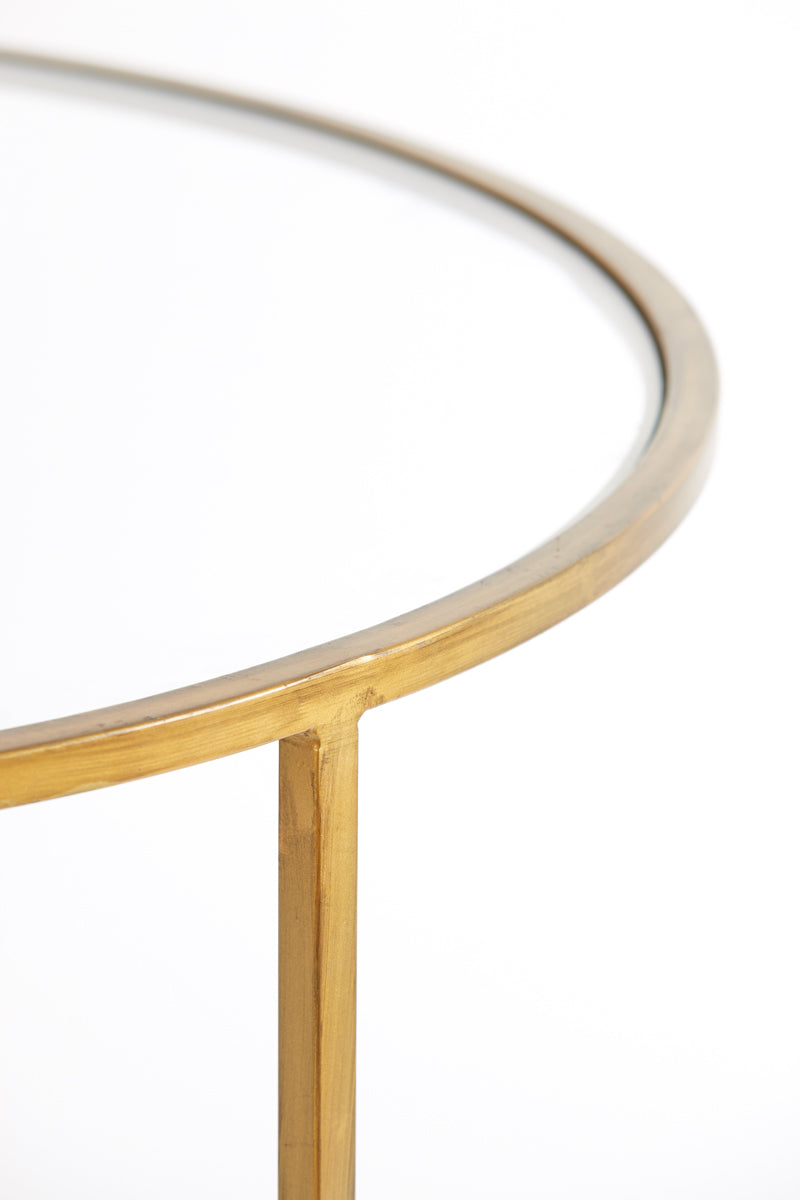 Duarte Coffee Table - Clear Glass & Gold Finish