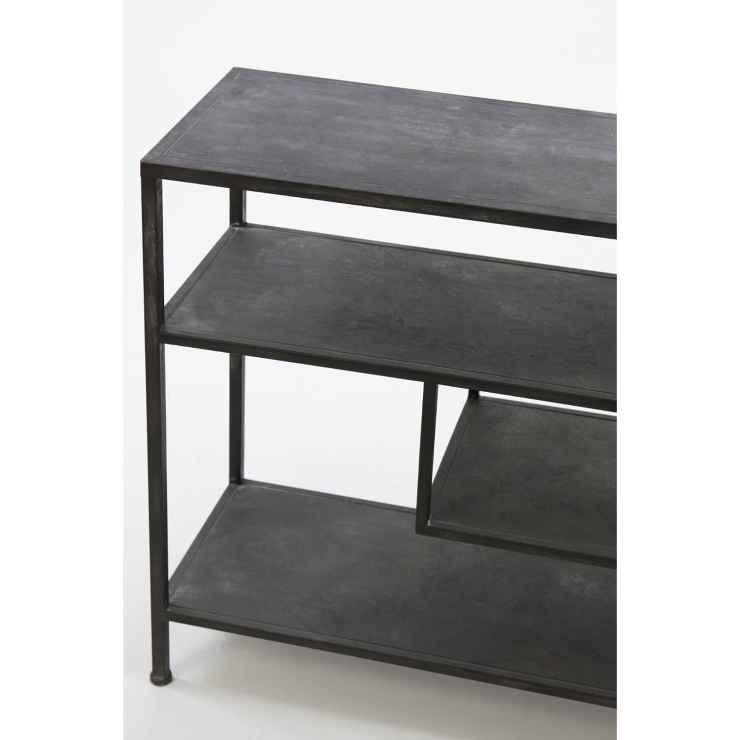 Ylaya Console 140x35x80,5 cm Antique Black/ Matt Black - Gold