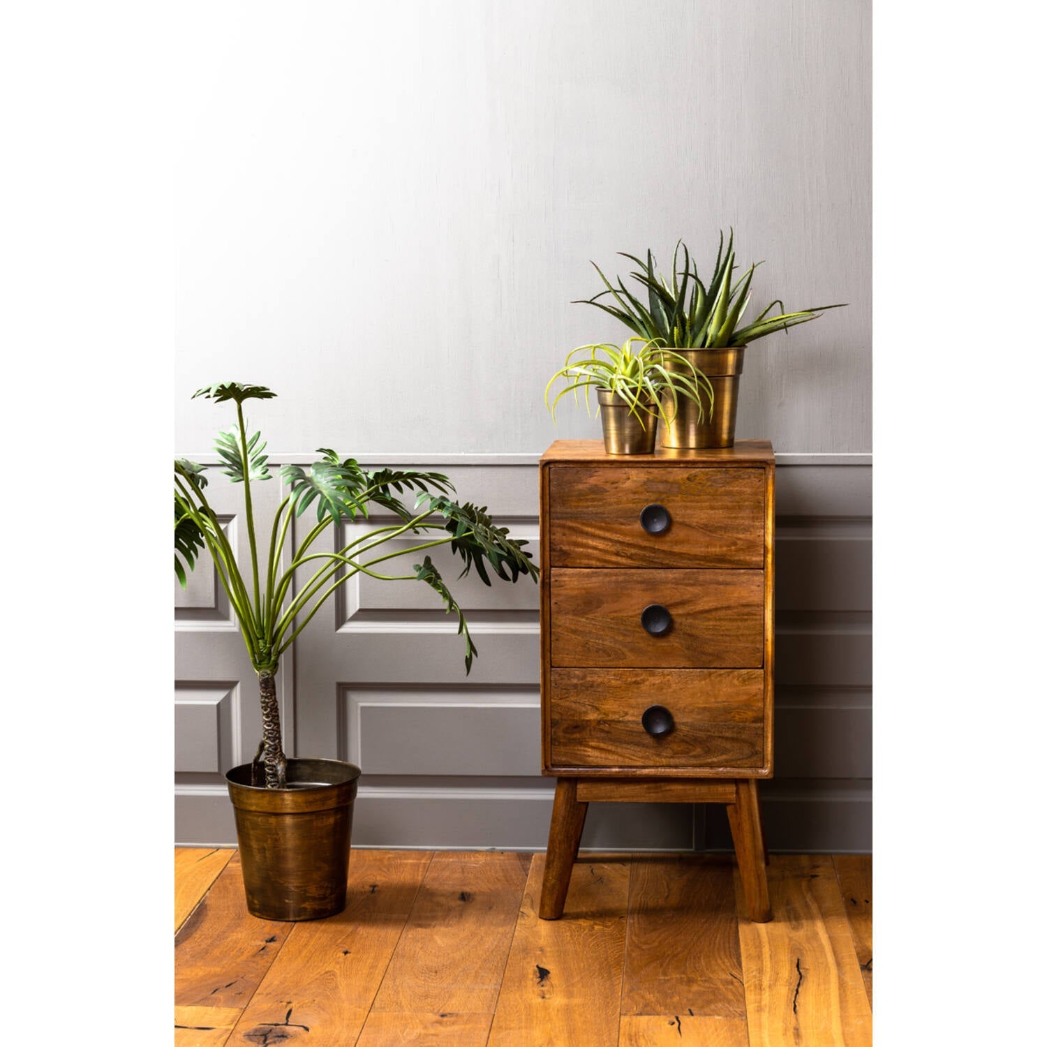 Espita Small Cabinet - Oil Brown Wood Finish