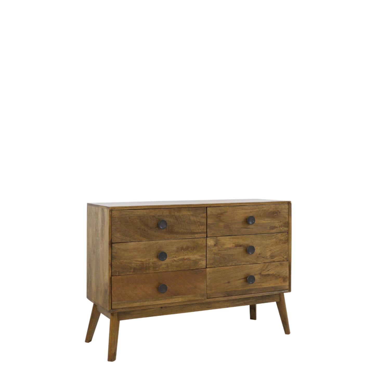 Espita Medium Cabinet - Oil Brown Wood Finish