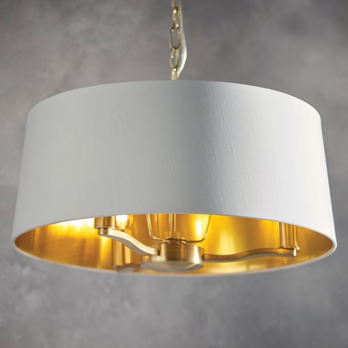Shelbourne 3Lt Pendant Light - Brushed Gold/Bright Nickel