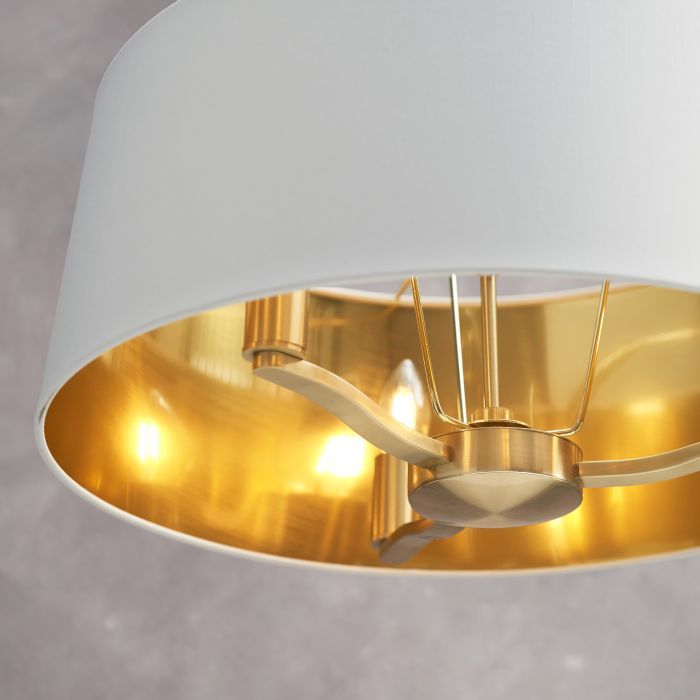 Shelbourne 3Lt Pendant Light - Brushed Gold/Bright Nickel