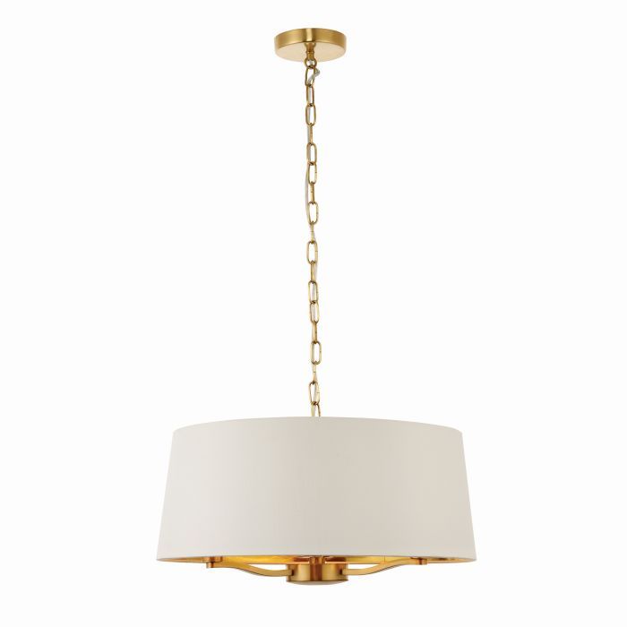 Shelbourne 3Lt Pendant Light - Brushed Gold/Bright Nickel