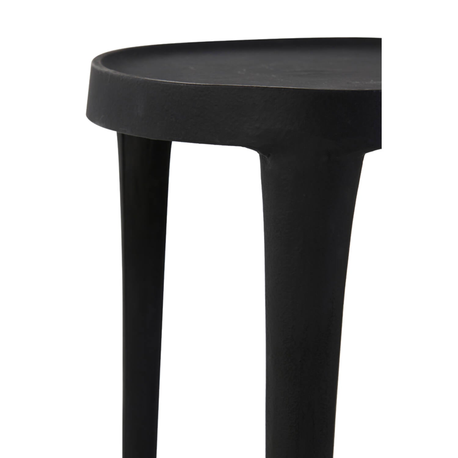 Tobias Pillar S/2 Ø30x80+Ø35x100 cm- Black