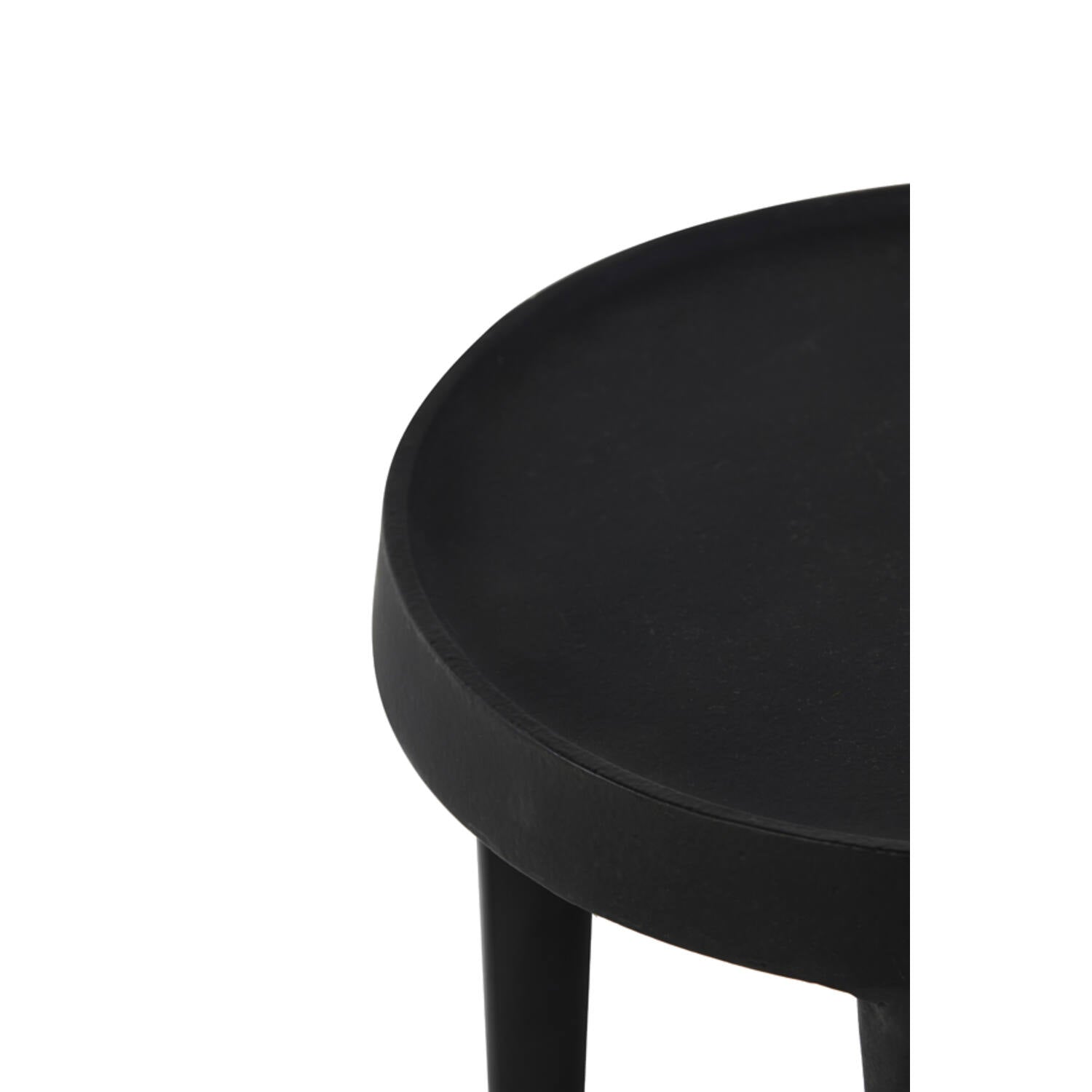Tobias Pillar S/2 Ø30x80+Ø35x100 cm- Black
