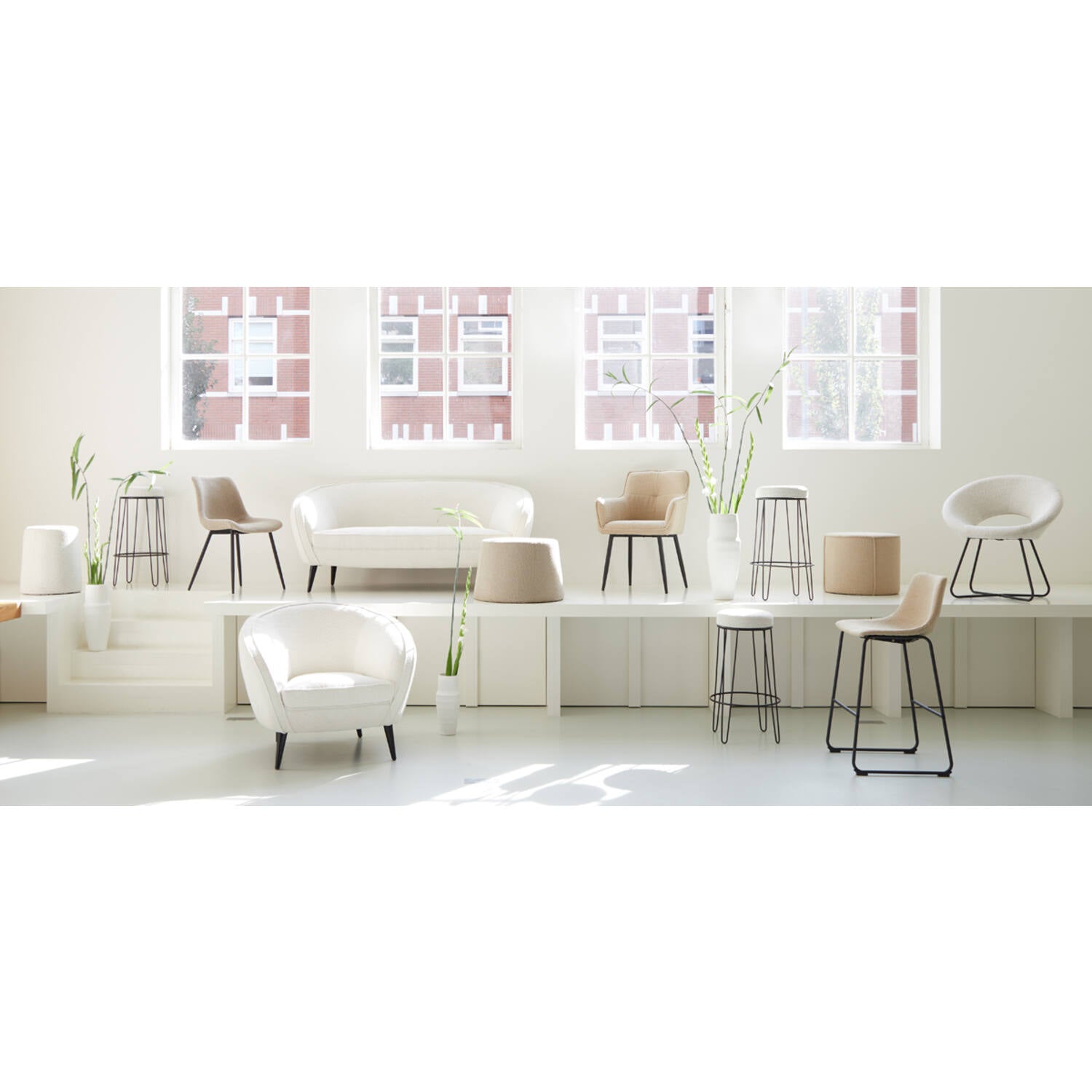 Antony Chair - Bouclé Cream Finish