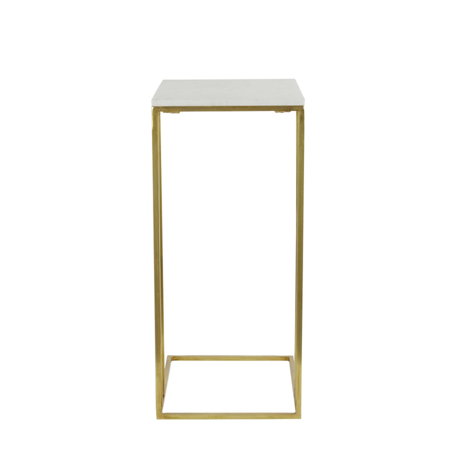 Roshan Side table 41x31x66 cm-  White Marble/ Travertine Finishes