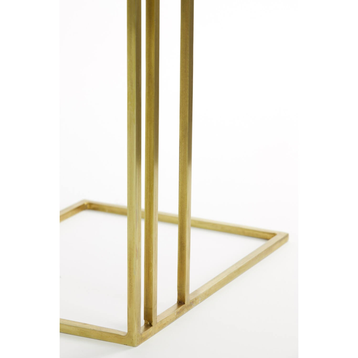Roshan Side table 41x31x66 cm-  White Marble/ Travertine Finishes