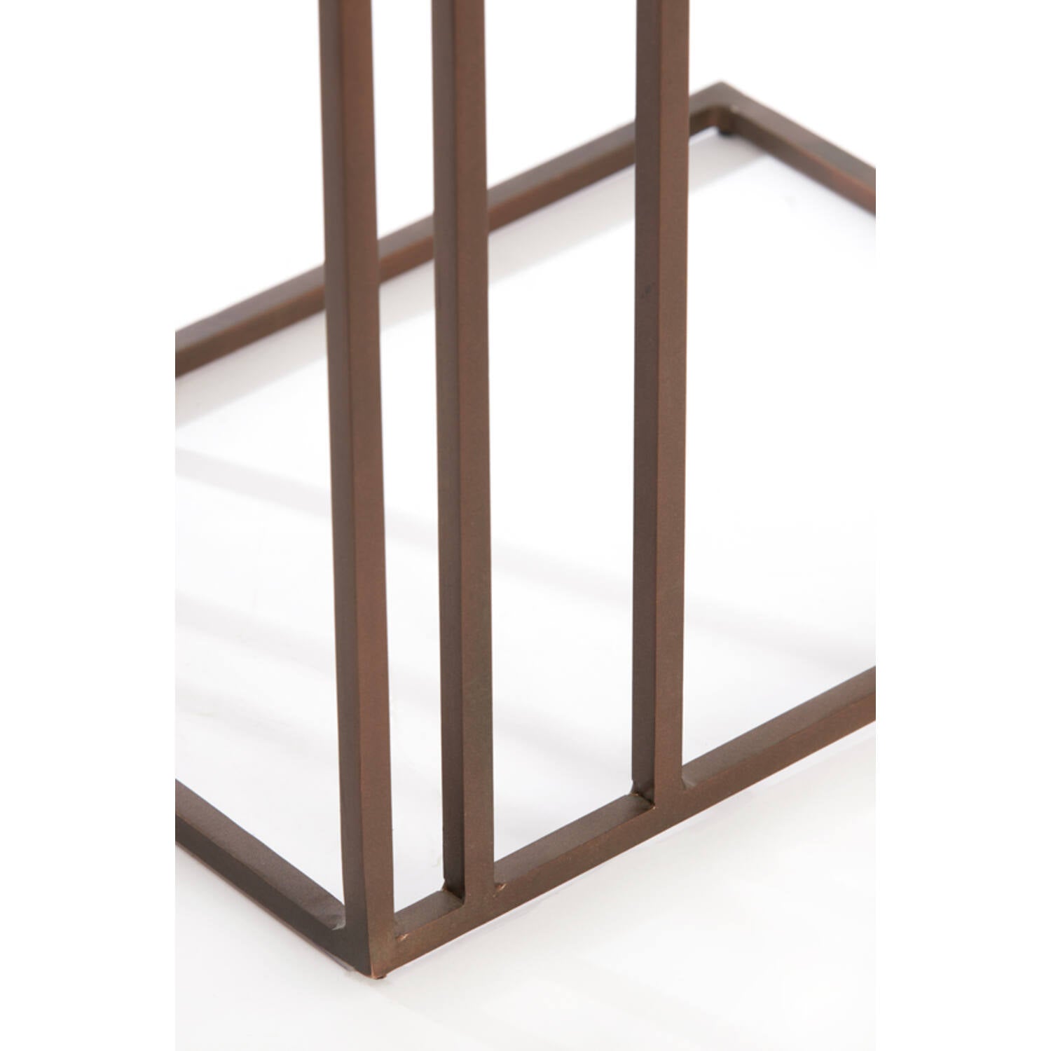 Roshan Side table 41x31x66 cm-  White Marble/ Travertine Finishes