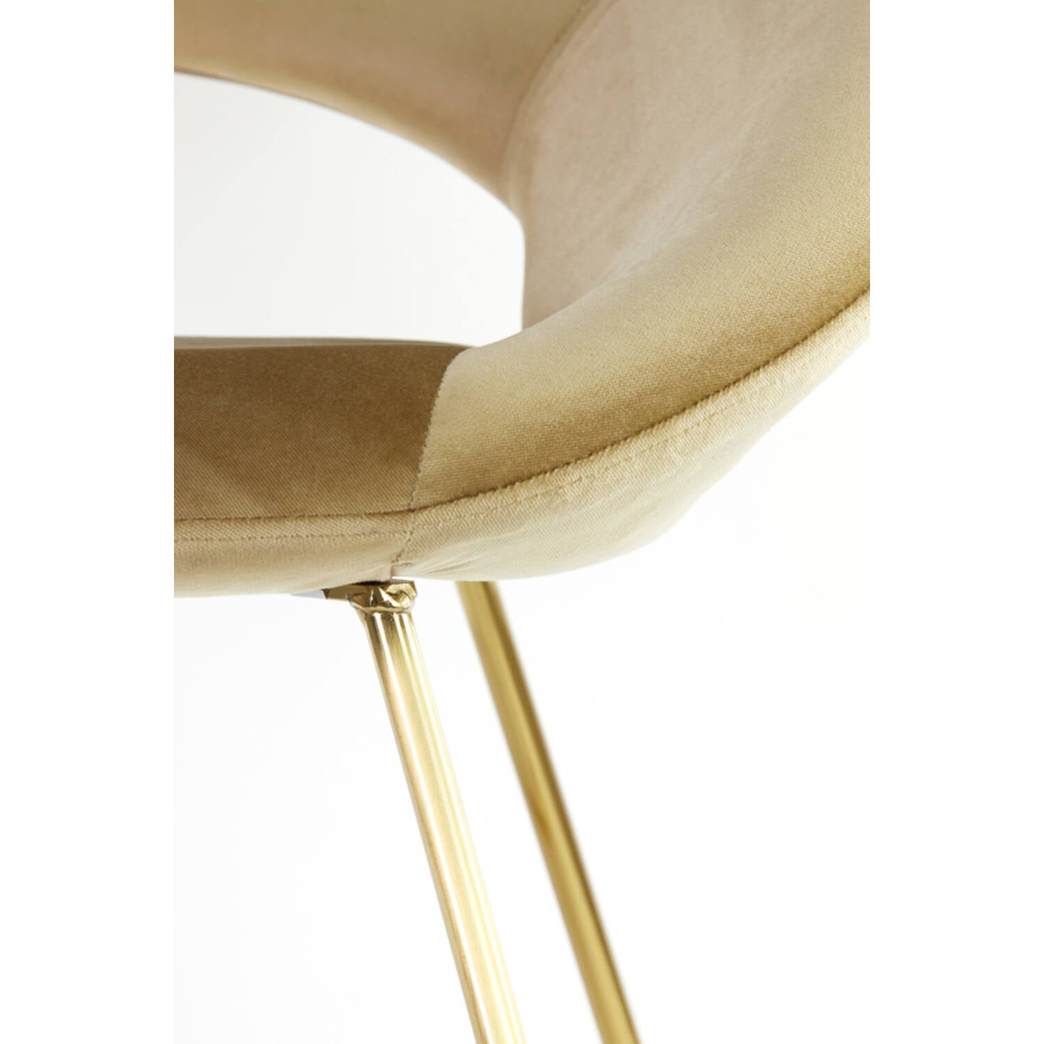 Antony Chair - Velvet Shiny Gold Finish