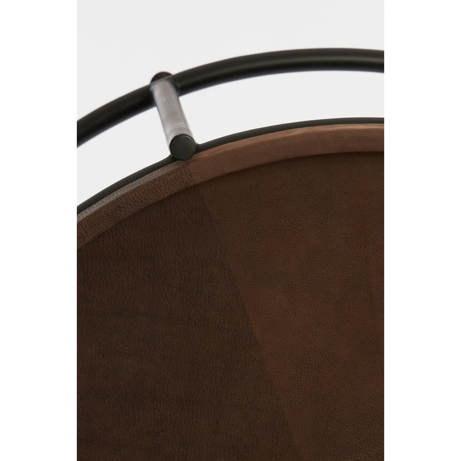 Jairo Side table Leather Brown + Black