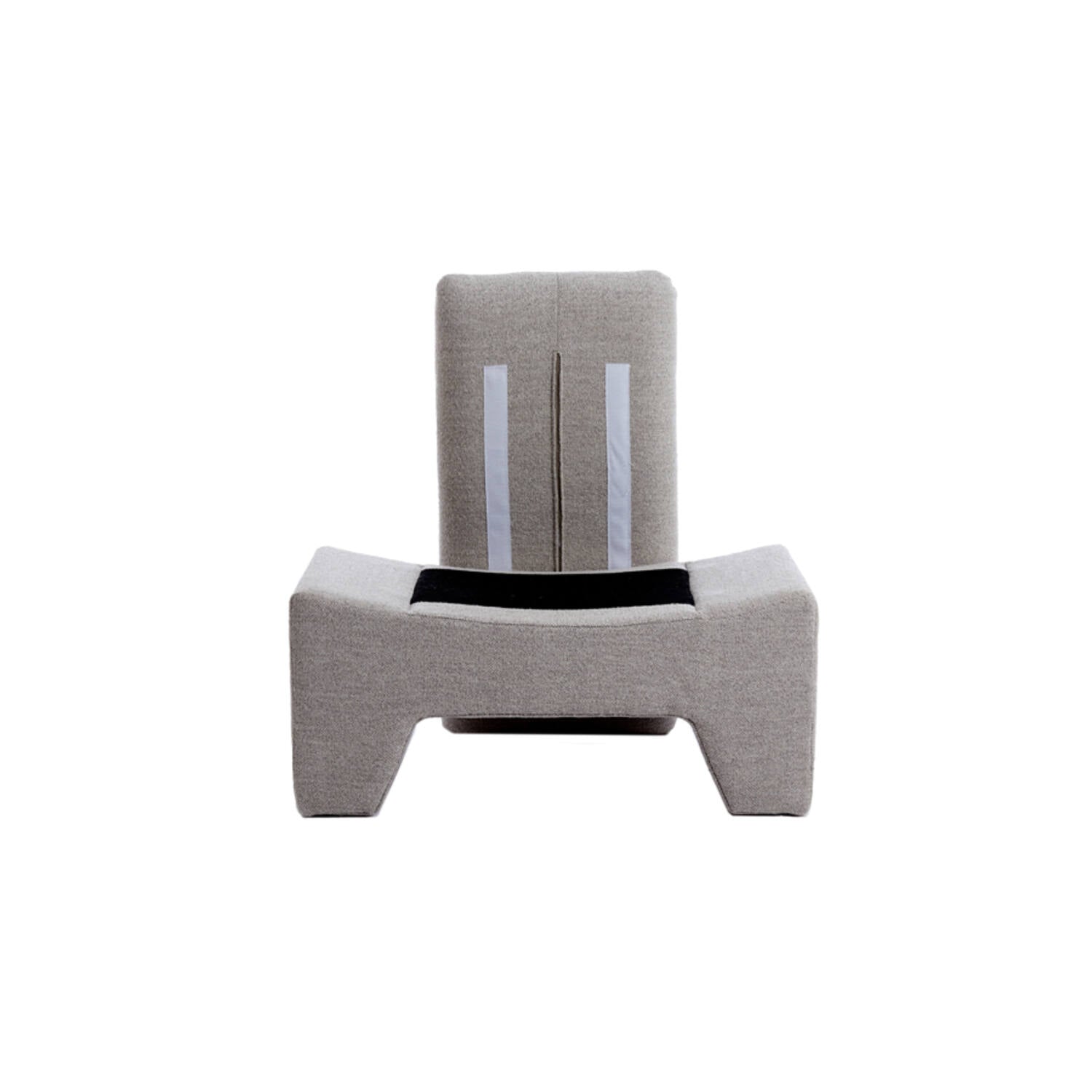 Pouf DASHA Light Grey (80x40x48,5 cm)