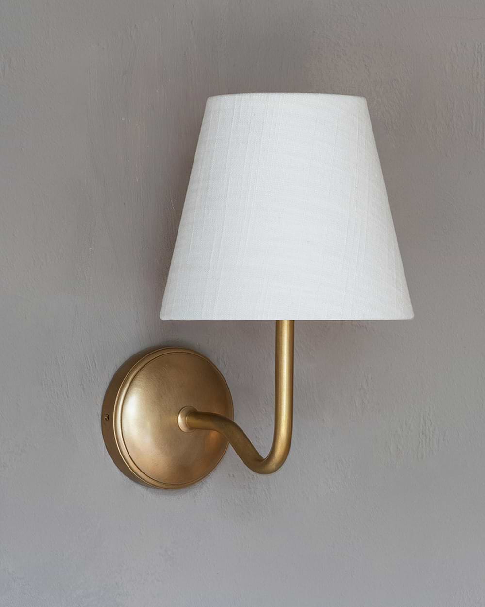 Malvern Wall Light- Brass and White Alabaster Finish