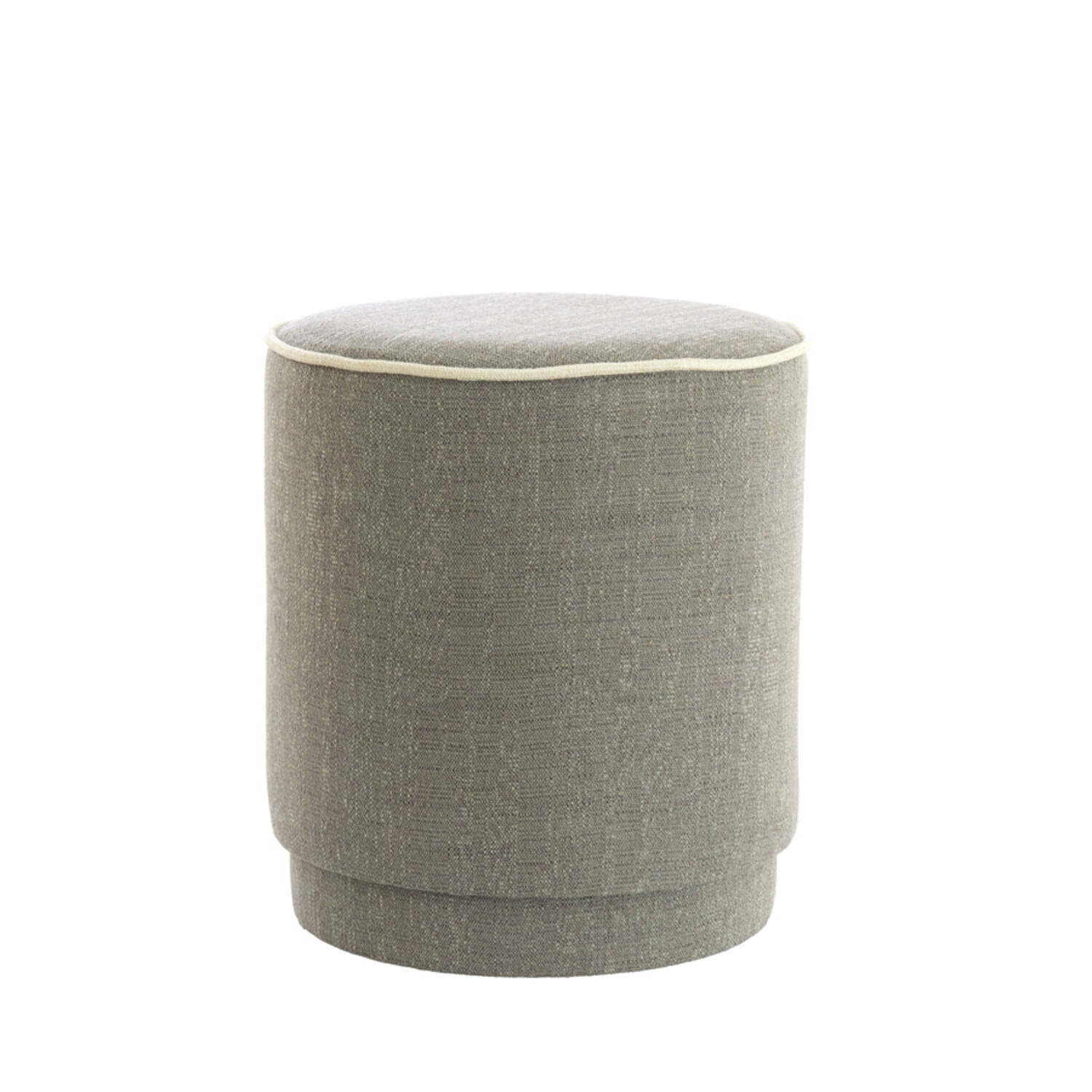 Rosin Pouf - Grey & Cream
