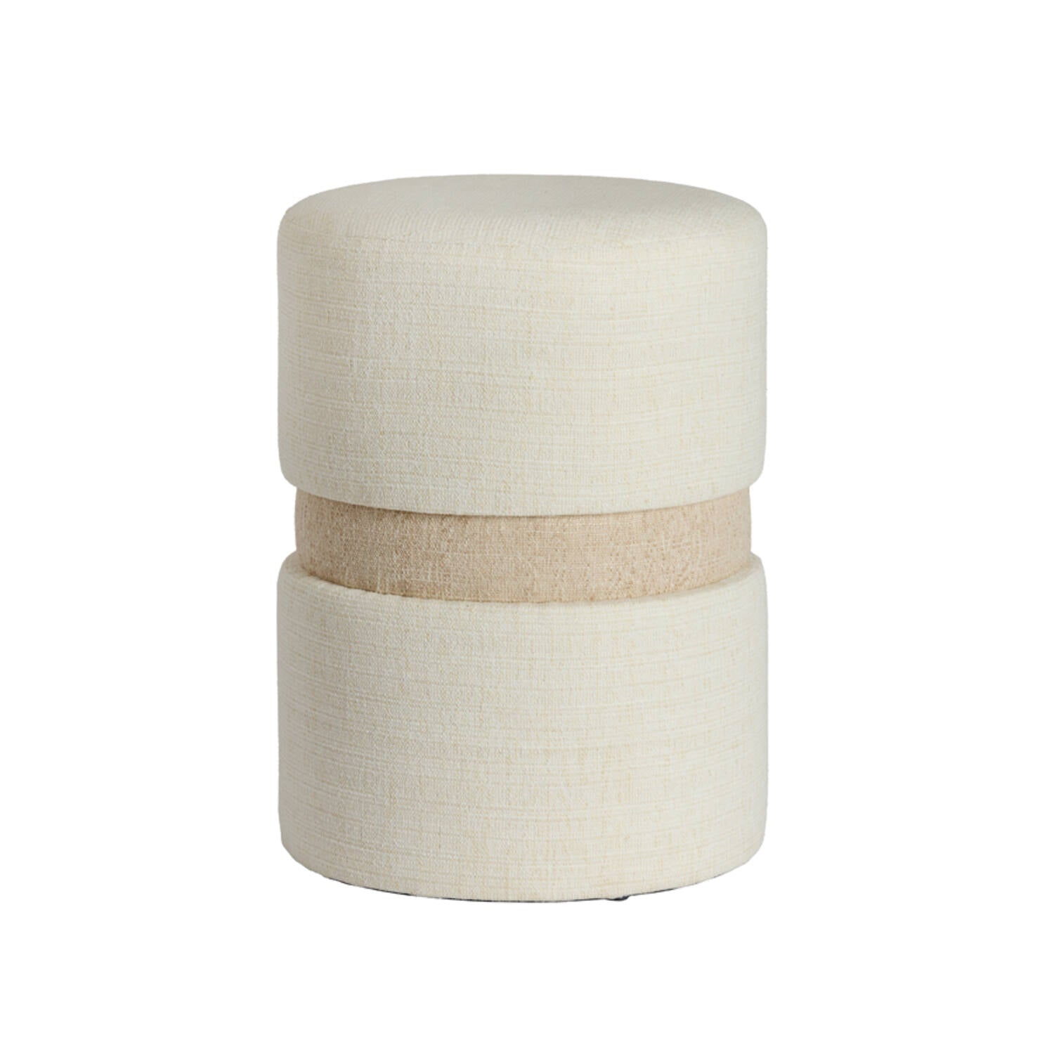 Novira Pouf - Beige & Cream