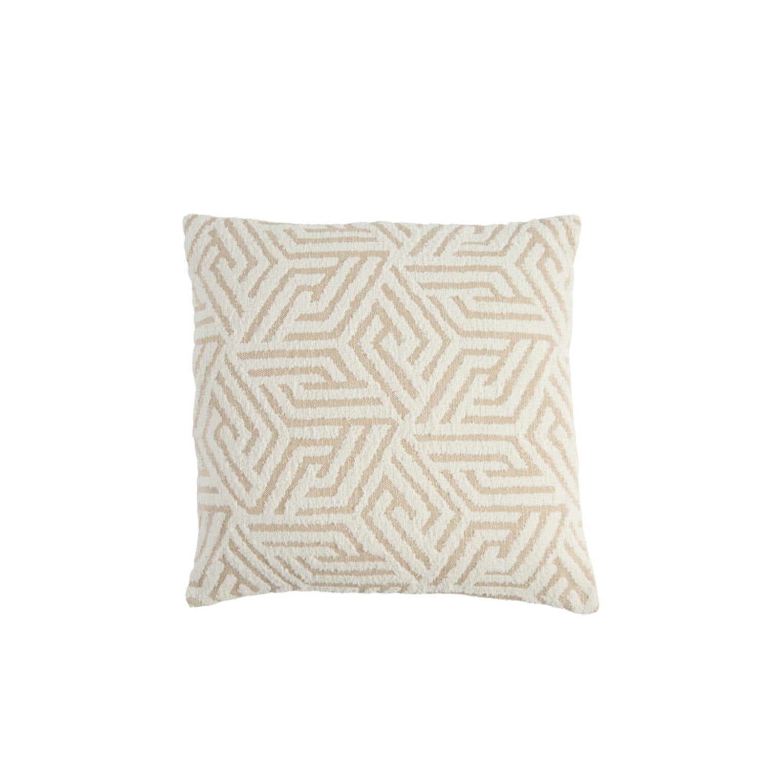 Vevey Cushion 45x45cm- Beige + cream Feather Filled
