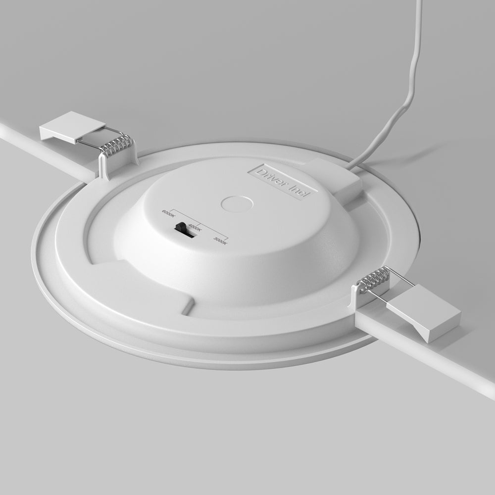 Stockton LED Flush Recessed Ceiling Light- White Finish IP44
